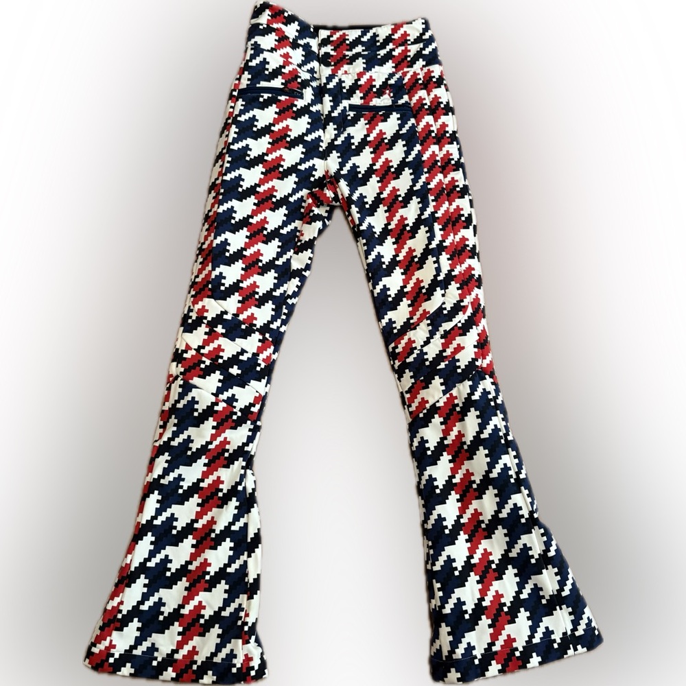 Like New PERFECT MOMENT HOUNDSTOOTH AUROA HIGH WAIST FLAIR PANT XS ⛷️🎿